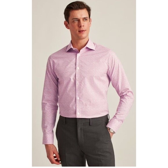 NEW-Bonobos Jetsetter Stretch Dress Shirt Tailored Fit-Rose Floral-Sz 15 1/2-34 - Picture 1 of 12